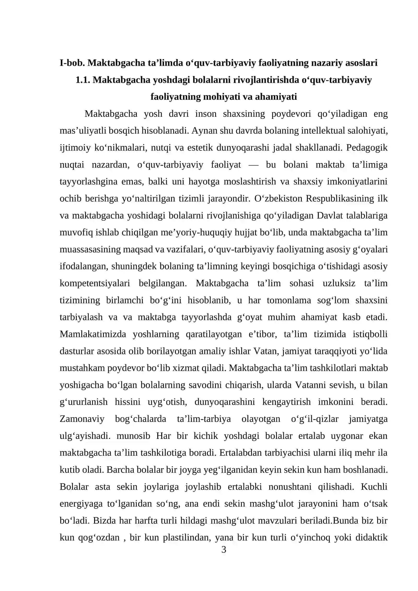 MAKTABGACHA TA'LIMDA O'QUV-TARBIYAVIY FAOLIYAT 3