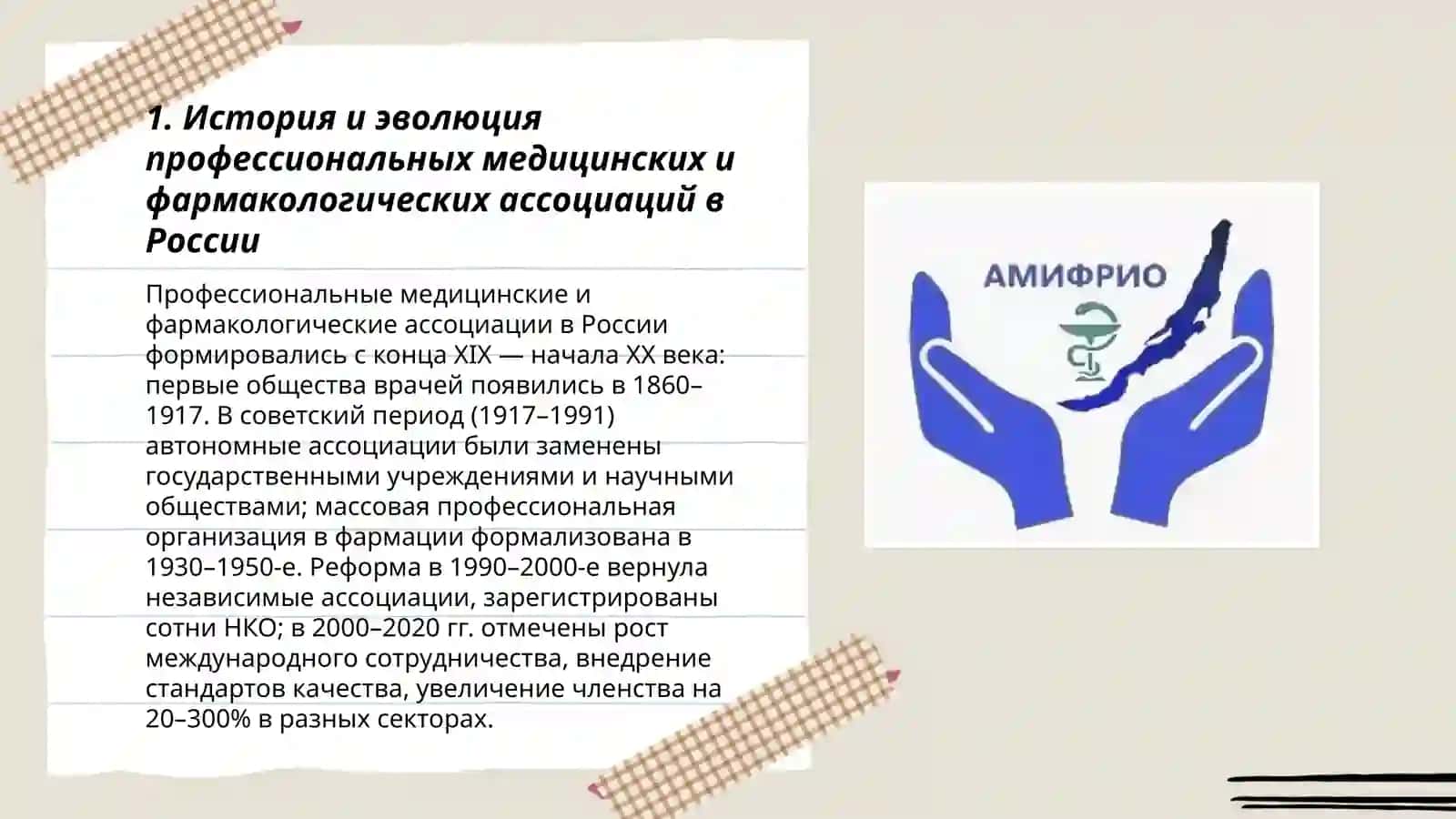 Профессиональная медицинская и фармакологические ассоциации 3