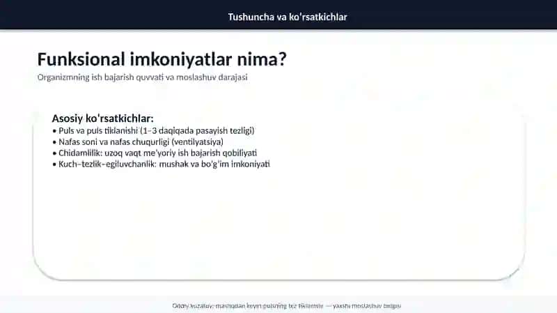 Organizmning funksional imkoniyatlarini rivojlantirish 3