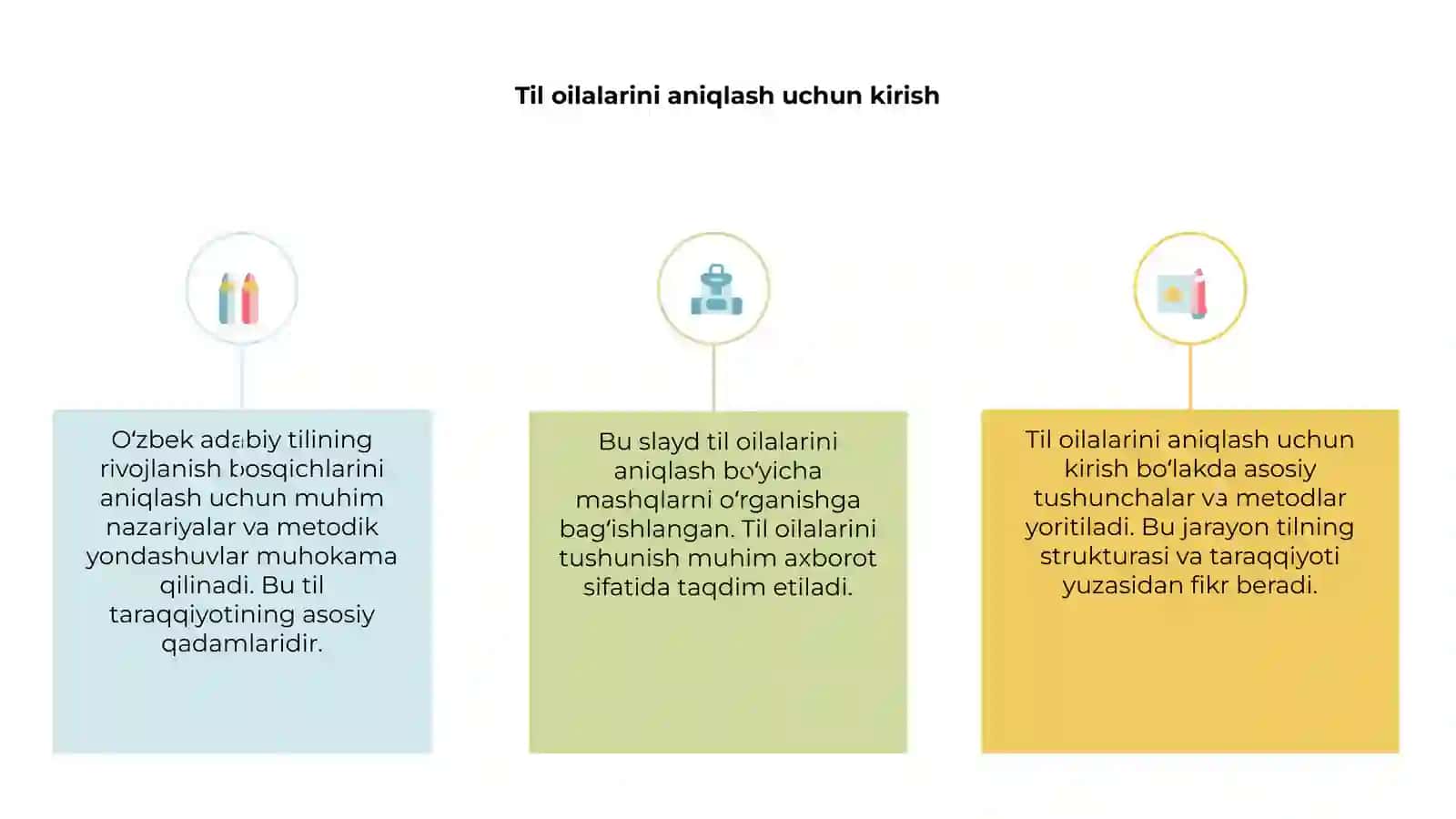 Til oilalarini aniqlash yuzasidan mashqlar 3