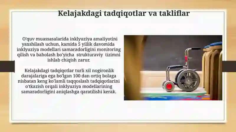 Kelajakdagi tadqiqotlar va takliflar 3