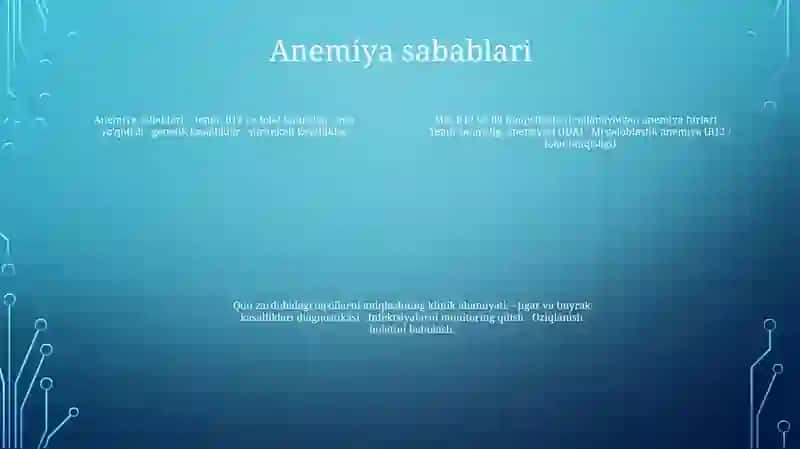 Mis, B12, B9 Yetishmovchiligida Rivojlanadigan Anemiyalarning Biokimyoviy Asoslari 3