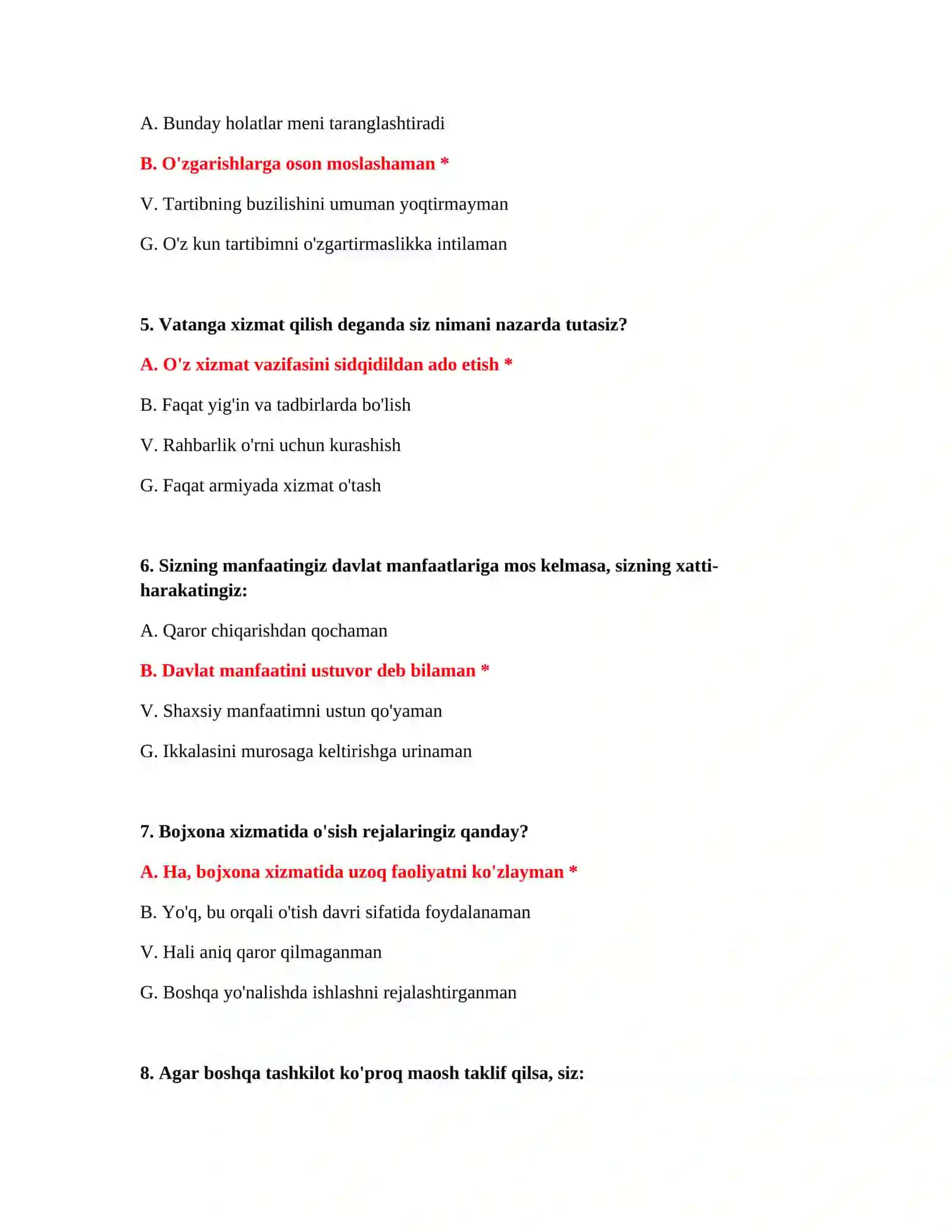 Bojxona savollar va javoblar 3
