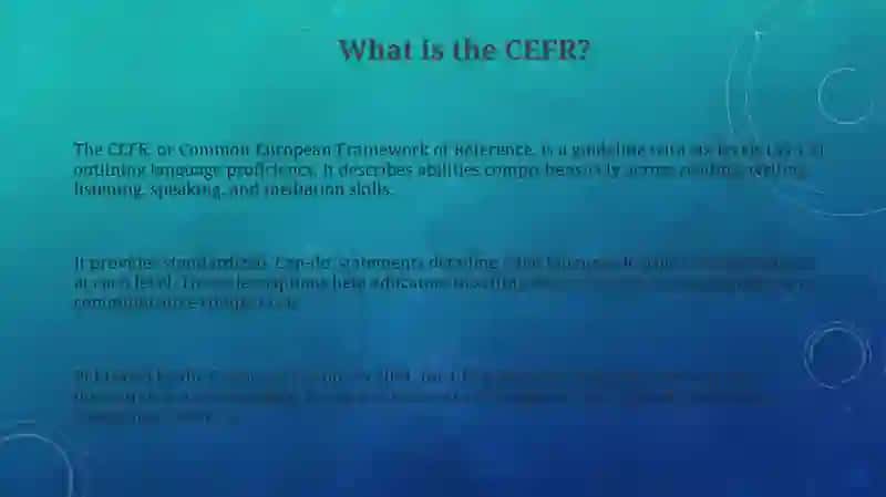 Introduction to the Cefr Framework 3