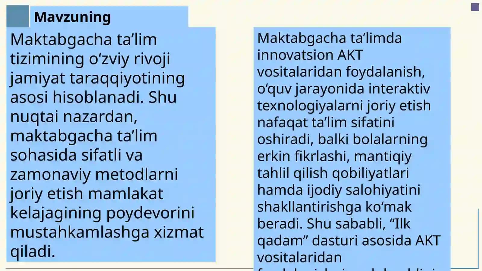Menejerlik o’quv kursi AD-6 guruh 3