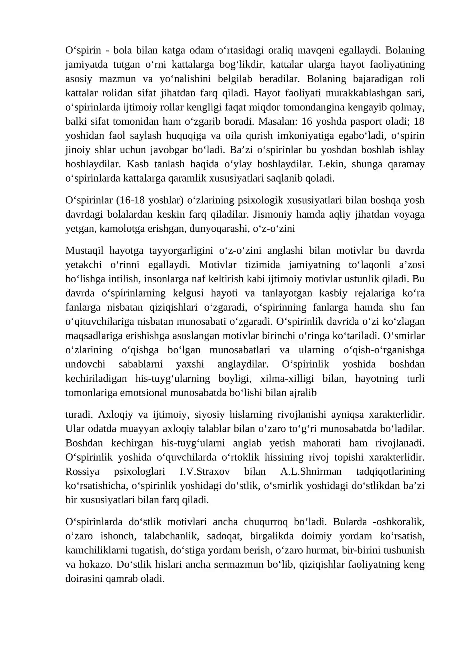 Ilk o’zpirinlik va yoshlik davrida psixik rivojlanish xususiyatlari 3