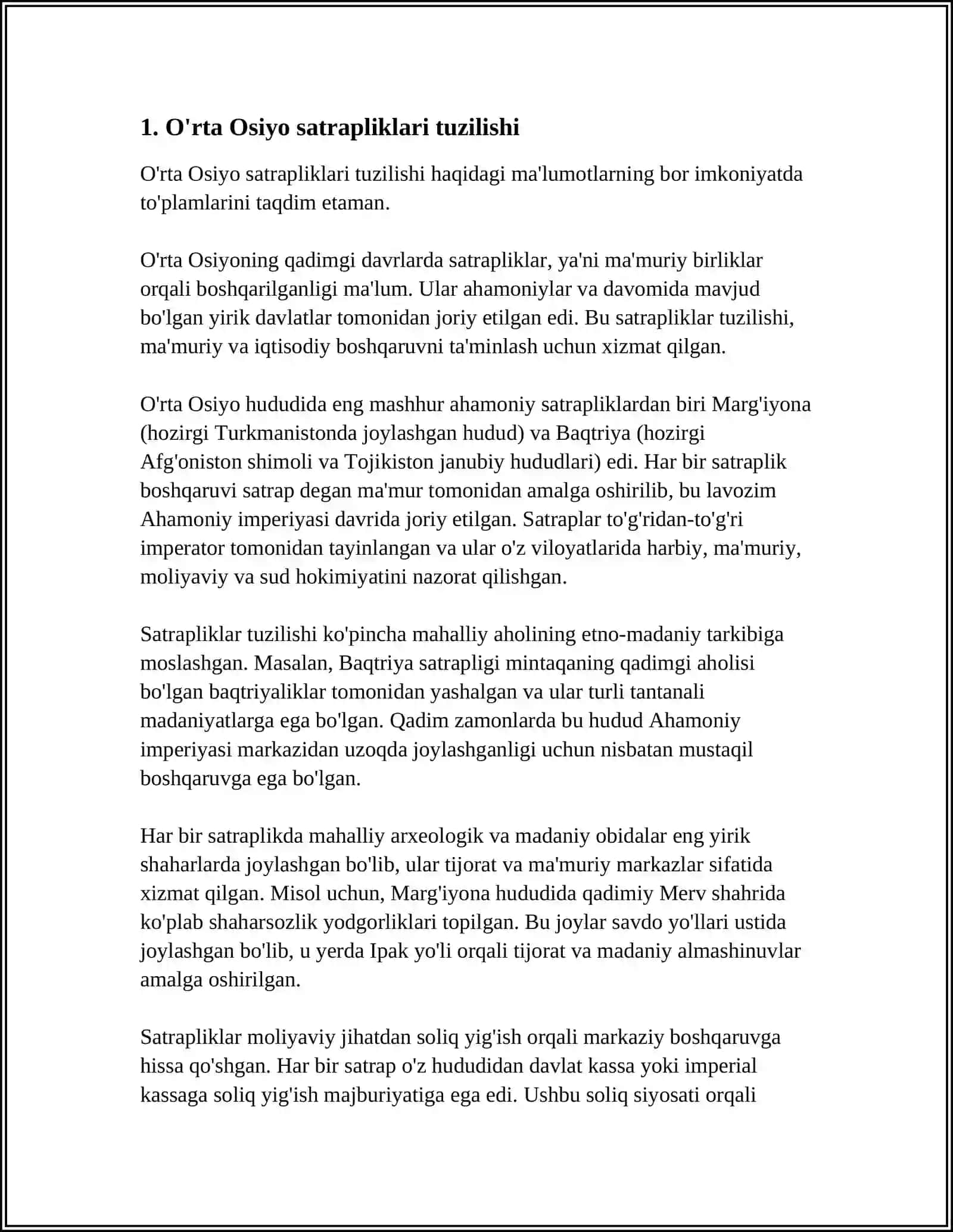 OʻRTA OSIYO SATRAPLIKLARI BOSHQARUVI 3