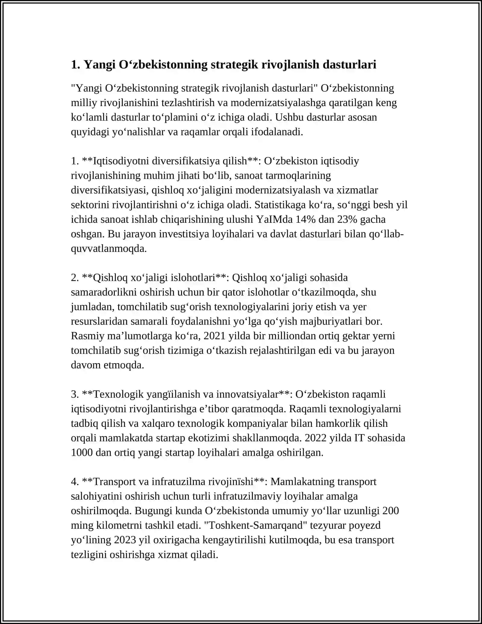 Yangi O'zbekistonda Ijtimoiy va Iqtisodiy Hayotida Muhim O'zgarishlar 3