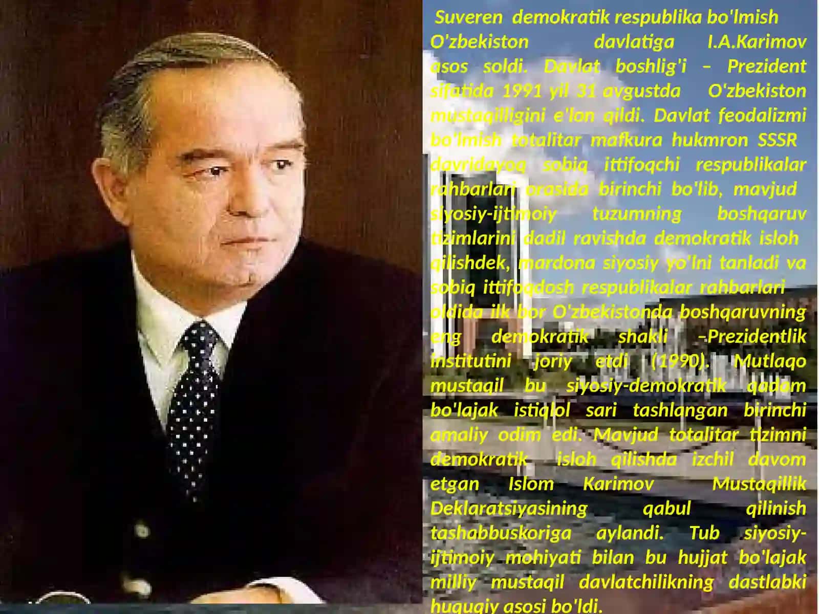 Prezident Islom Karimov asarlarida jamiyatimizning inson va jamiyat masalalarini yoritilishi 3