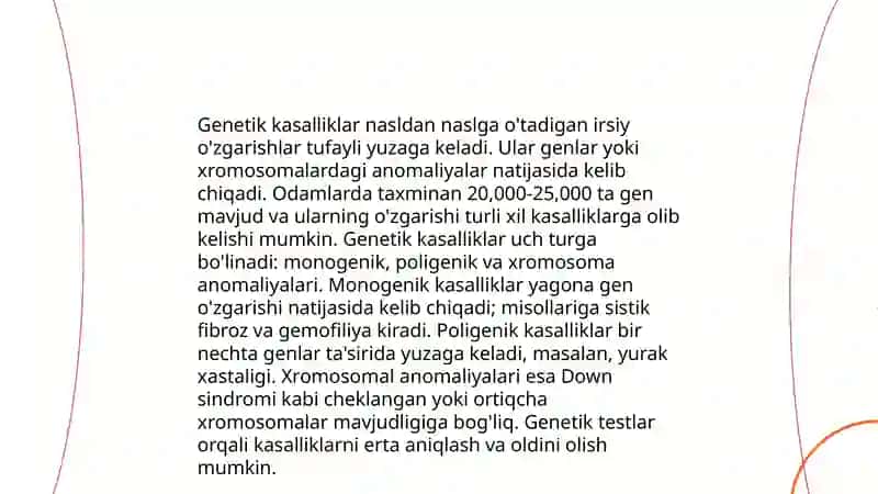 Gen kasalliklari. Irsiy (gen) kasalliklarga chalingan maktab o'quvchilari bilan mashg‘ulot o'tkazish tamoyillari 3