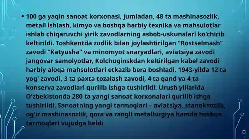 Ikkinchi jahon urushi yillarida O'zbeklarning ko'rsatgan jasoratlari 3