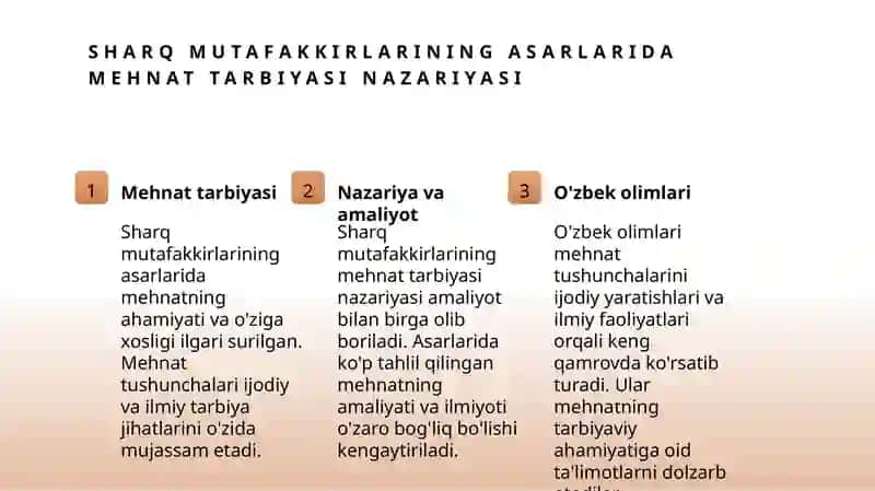 Sharq mutafakkirlarining badiiy asarlarida mehnat tarbiyasi 3