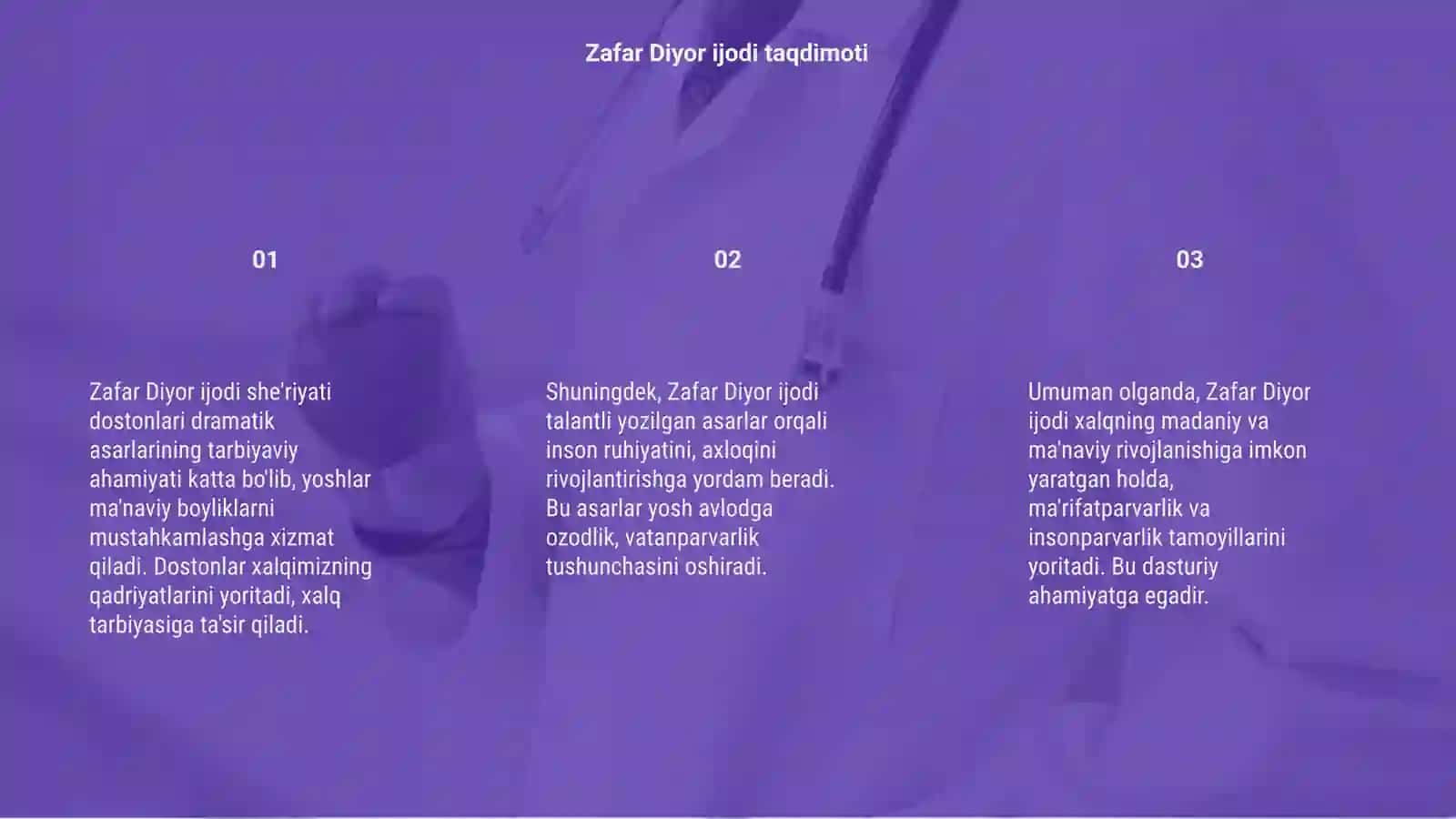 Zafar Diyor ijodi she'riyati dostonlari dramatik asarlarining tarbiyaviy ahamiyati 3