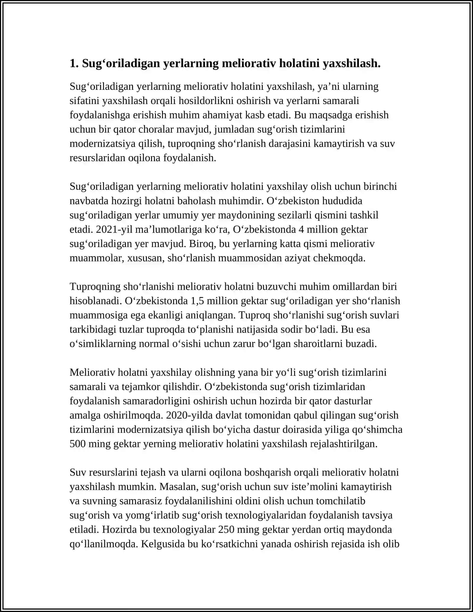 16.SUG‘ORILADIGAN YERLARDA KOLLEKTOR-ZOVUR TARMOQLARIDAN SAMARALI FOYDALANISH YO‘LLARI 3