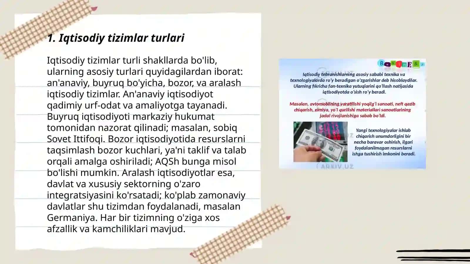 Iqtisodiyot nazariyasi va tadbirkorlik asoslari 3