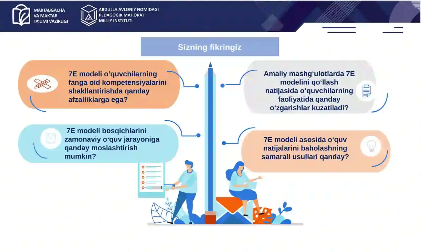 7Emodeli: nazariyasoslar va amamiyati. O'quv dasturini tuzishda model bosqichlarini integratsiya qil 3