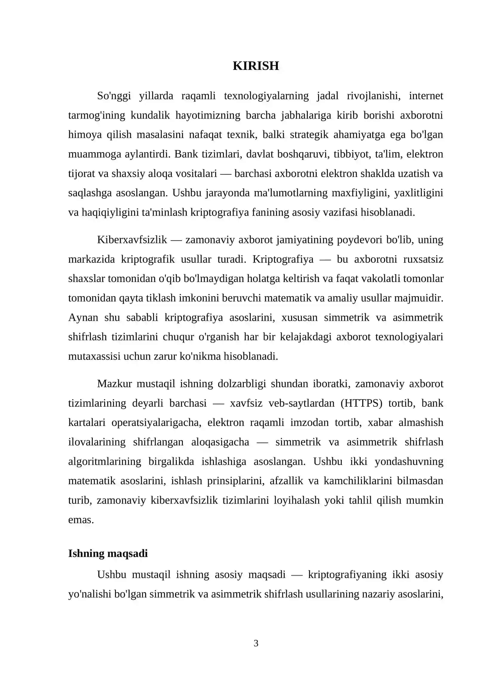 Kriptografiya usullari: simmetrik va asimmetrik shifrlash 3