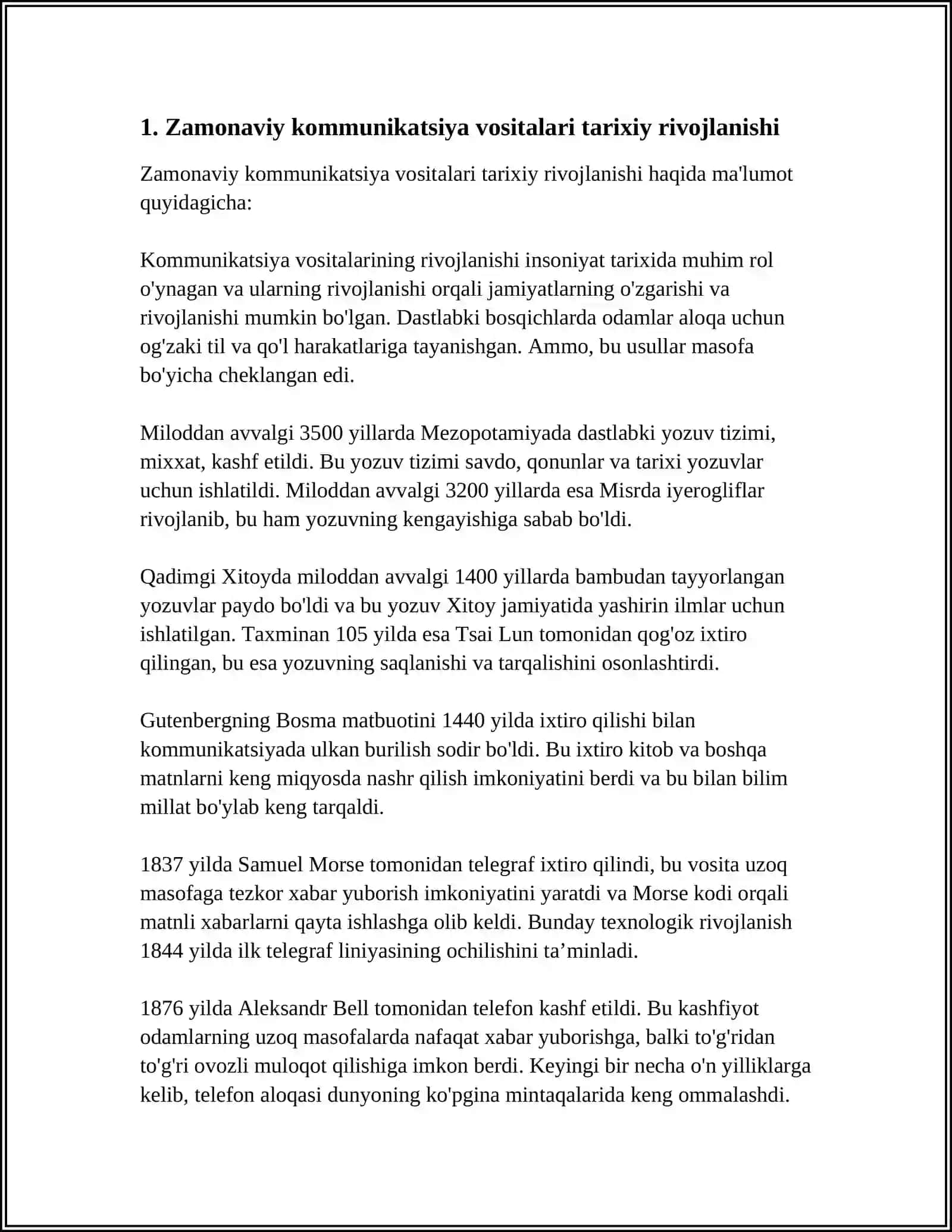 O'ZBEKISTONDA ZAMONAVIY KOMMUNIKATSIYA VOSITALARINING SHAKLLANISHI VA RIVOJLANISHI 3