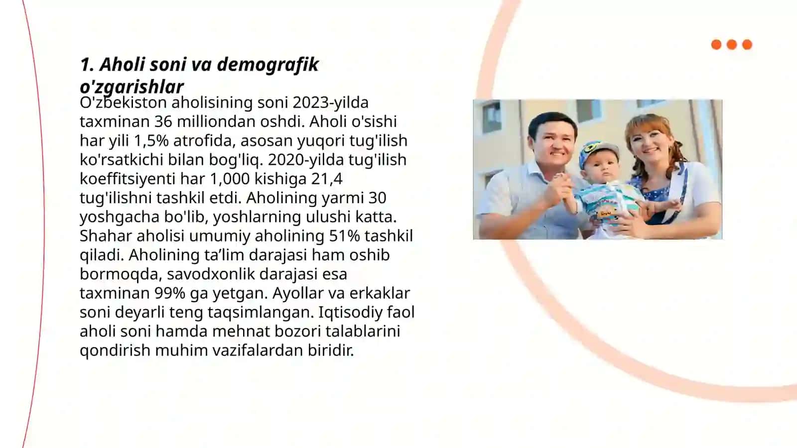 Jamiyat tarkibi, shaxs va oila statistikasi 3