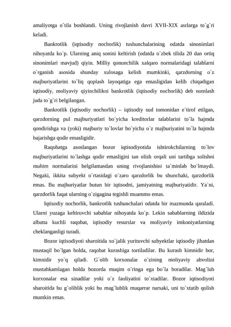 Iqtisodiy nochorlik (bankrotlik)ni baholash va tahlil qilish 3