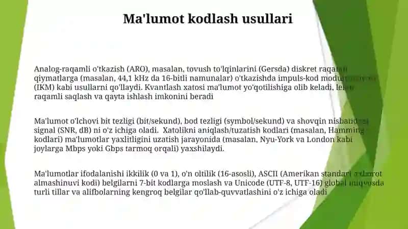 Analog-raqamli o'tkazish (ARO) 3