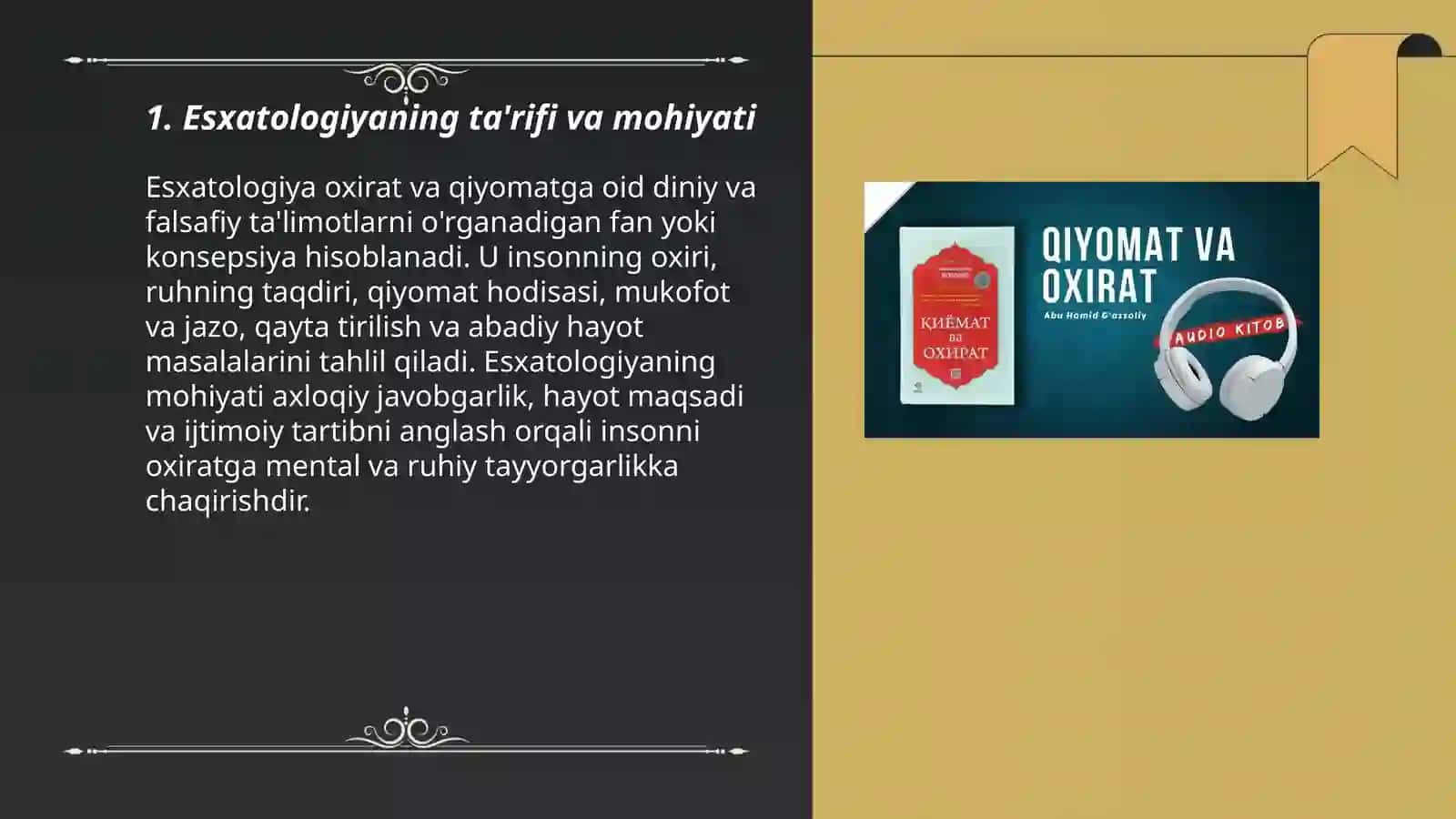 Esxatologiyaning mohiyati: oxirat va qiyomat dunyosi 3