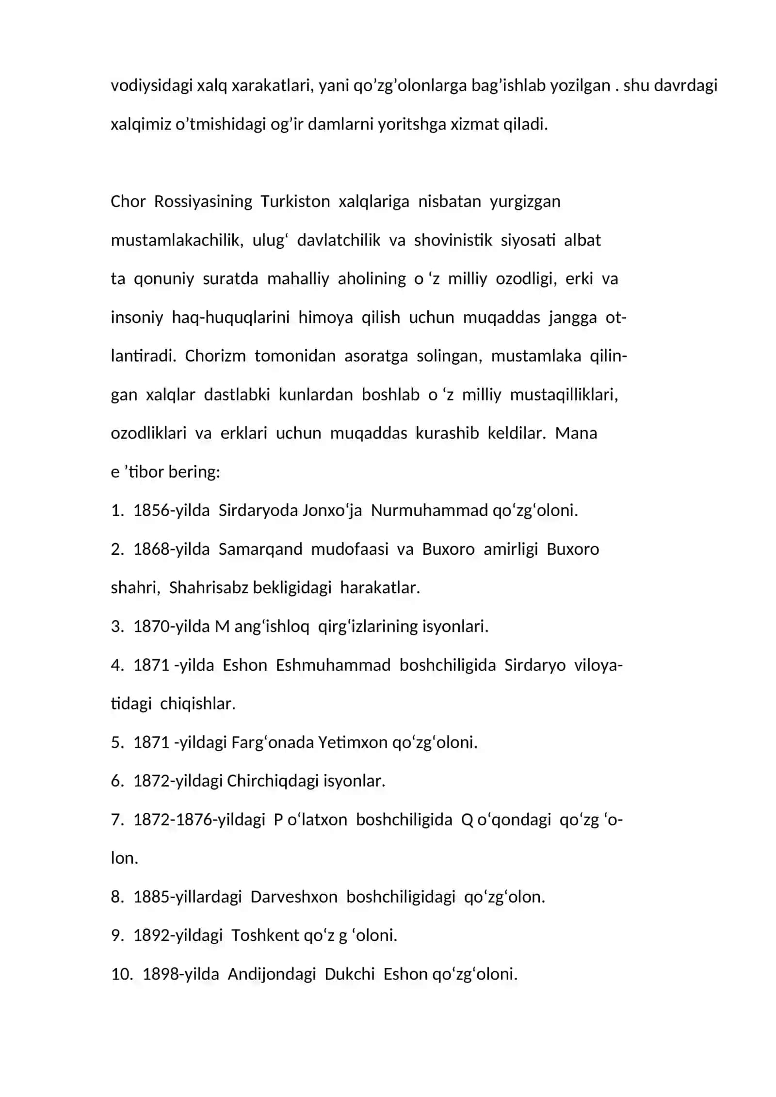 XIX ASRNING 70-80-YILLARIDA FARG’ONA VODIYSIDAGI XALQ XARAKATLARI 3