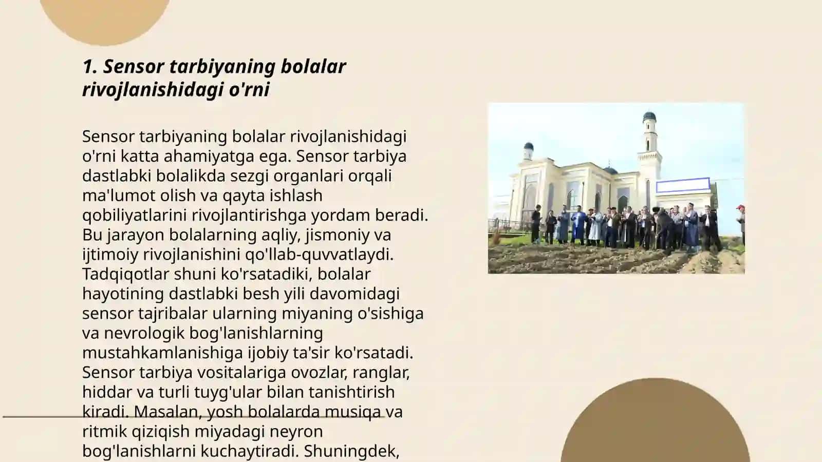 Sensor tarbiyaning bolalar rivojlanishidagi o'rni 3