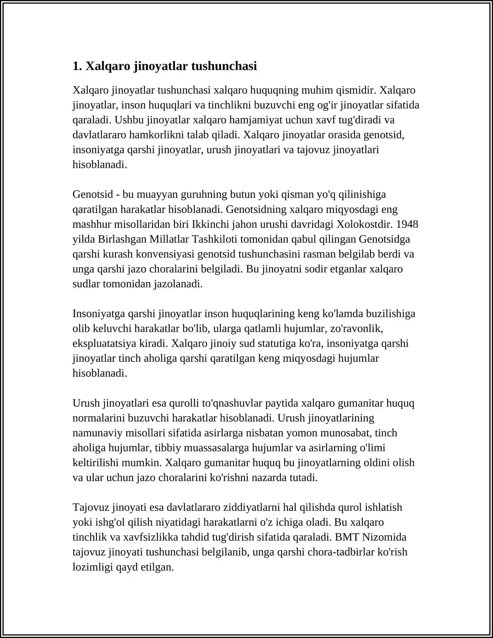 Xalqaro jinoyatlar tushunchasi 3