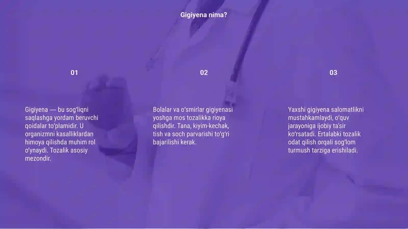 Bolalar va o'smirlar gigineyasi 3