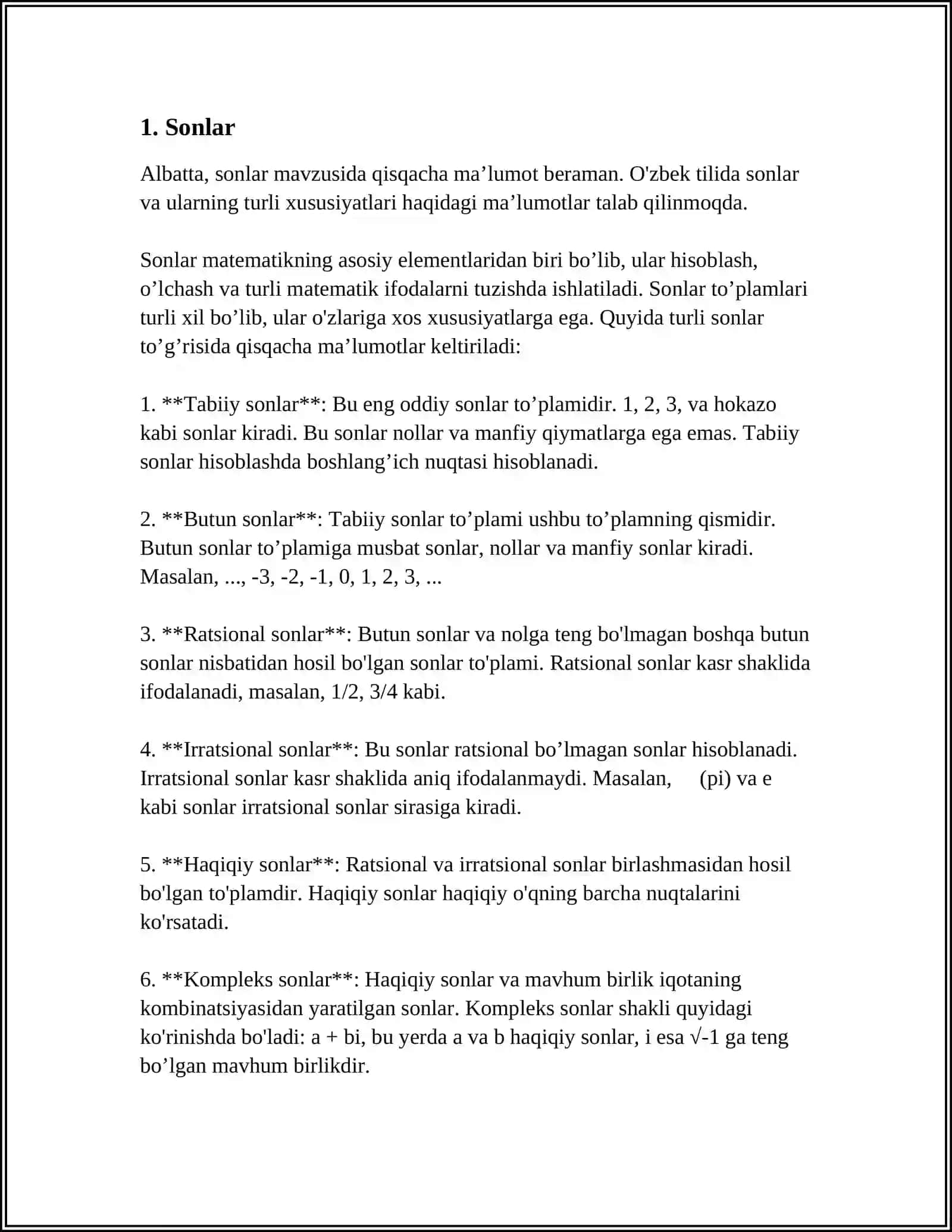 1-SINFLARDA MATEMATIKADAN DARS TURLARI 3