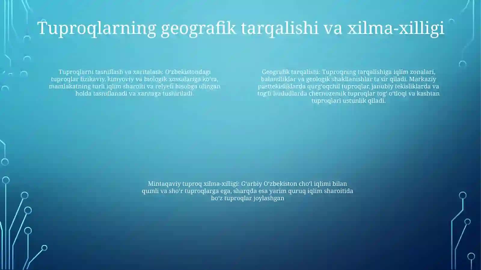Ózbekistonda Tuproqlar Geografiyasini Rivojlanishi 3