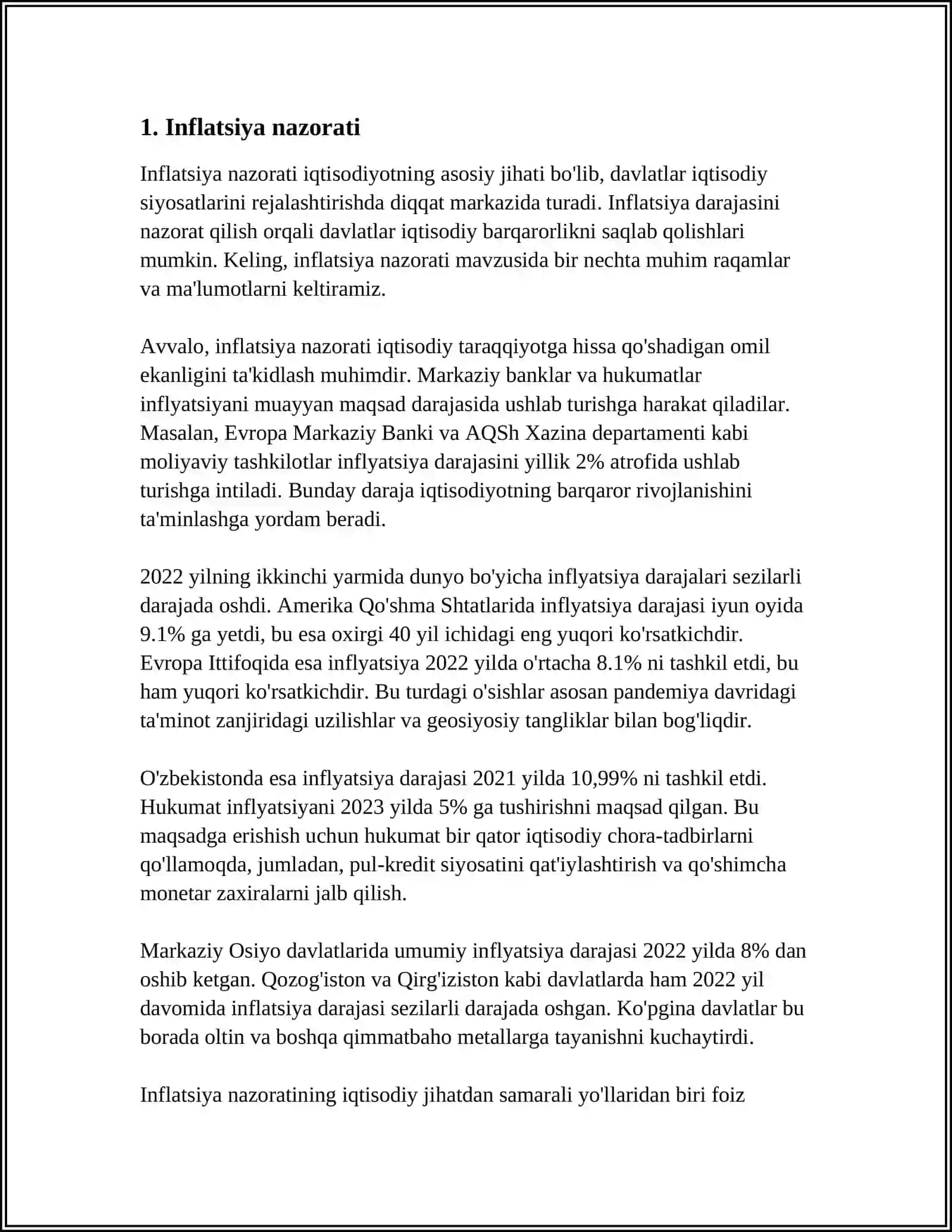 OCHIQ IQTISODIYOTDA MAKROIQTISODIY SIYOSAT 3