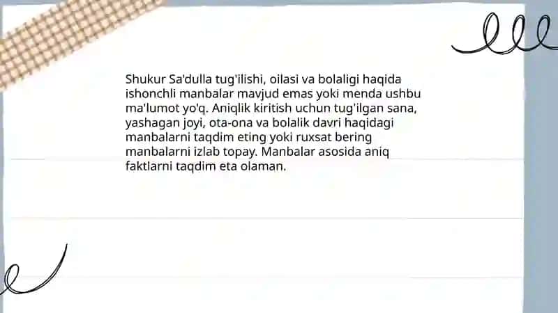 Shukur Sa'dulla hayoti va ijodi 3