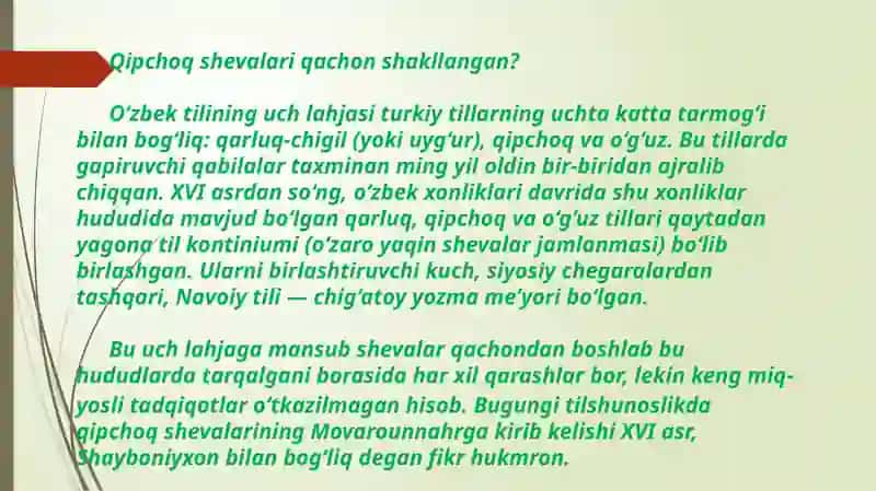 Qipchoq Shevalari Xaritasi 3