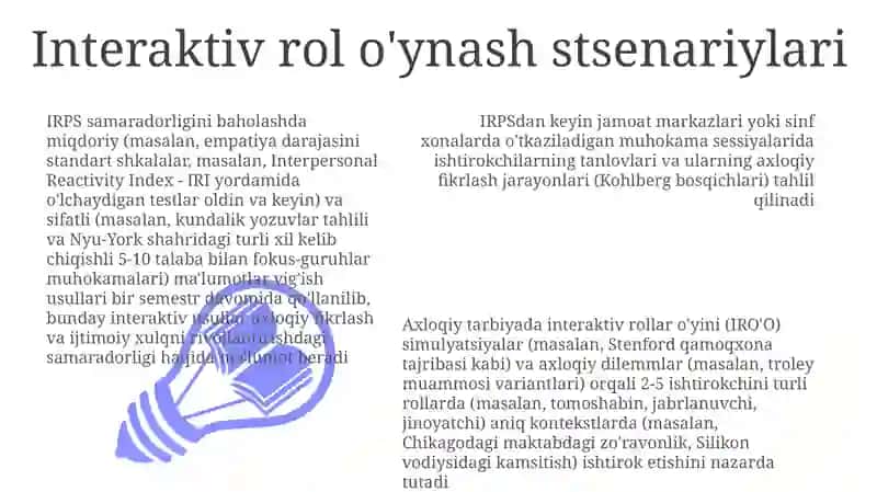 Tarbiya fanini o'qitishda interfaol metodlardan foydalanish imkoniyatlari 3