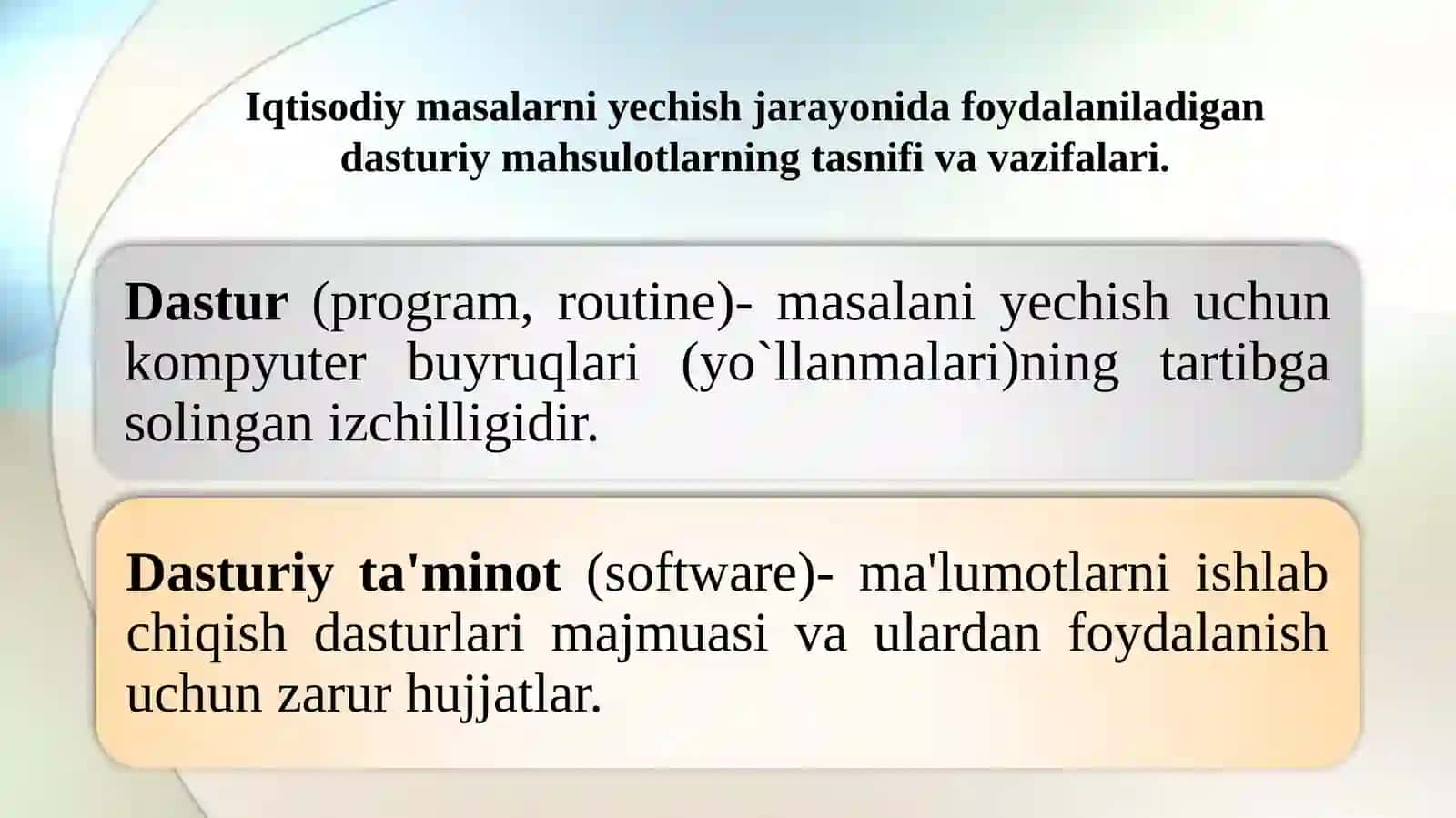 MAVZU.DASTURIY TA’MINOT VA UNING RIVOJLANISH TENDENSIYALARI 3