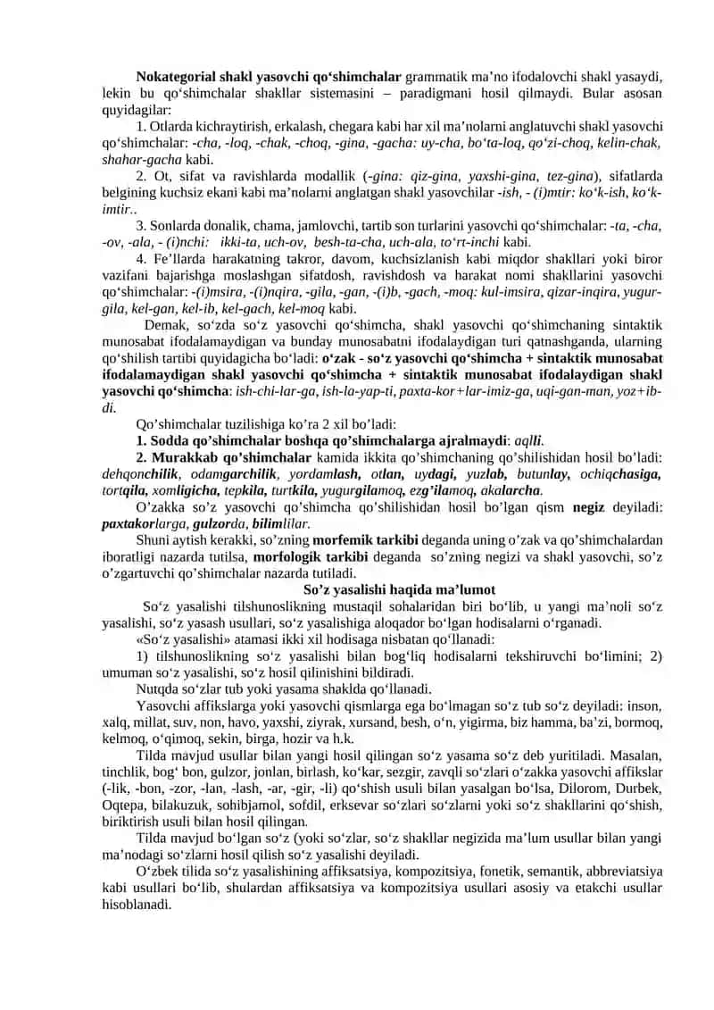 O‘zbek tilida asos va qo‘shimchalar imlosi 3
