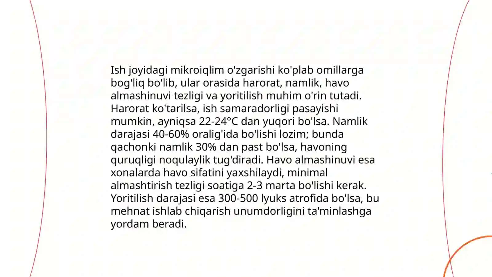 Isituvchi mikroiqlim Sharoitlarni ishlovchilar organizmga ta'siri 3
