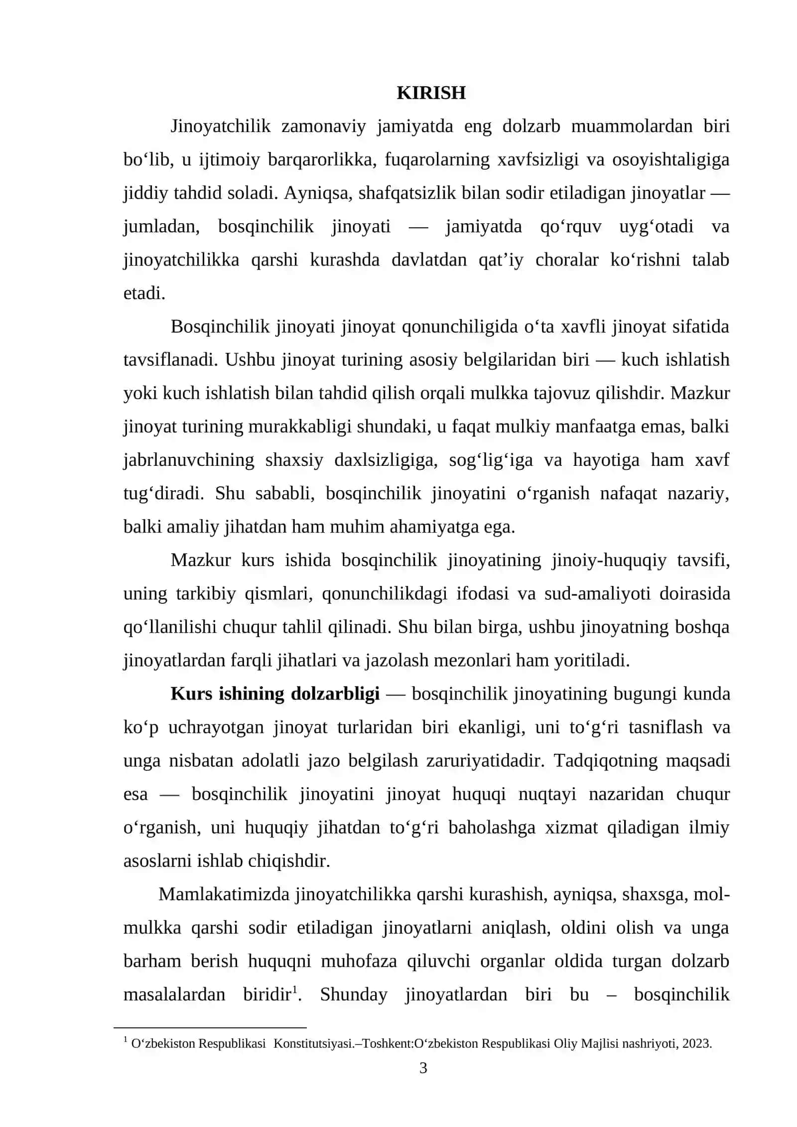 Bosqinchilik jinoyati uchun javobgarlik va jazoni belgilash amaliyoti 3