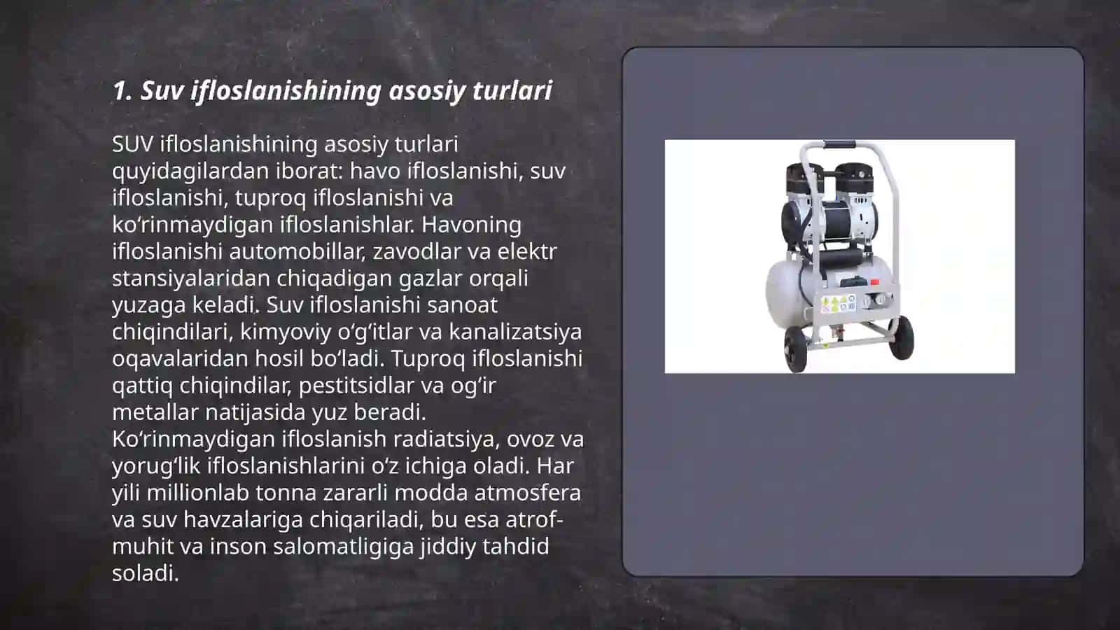 Suvni tozalash va ifloslanishni oldini olish 3