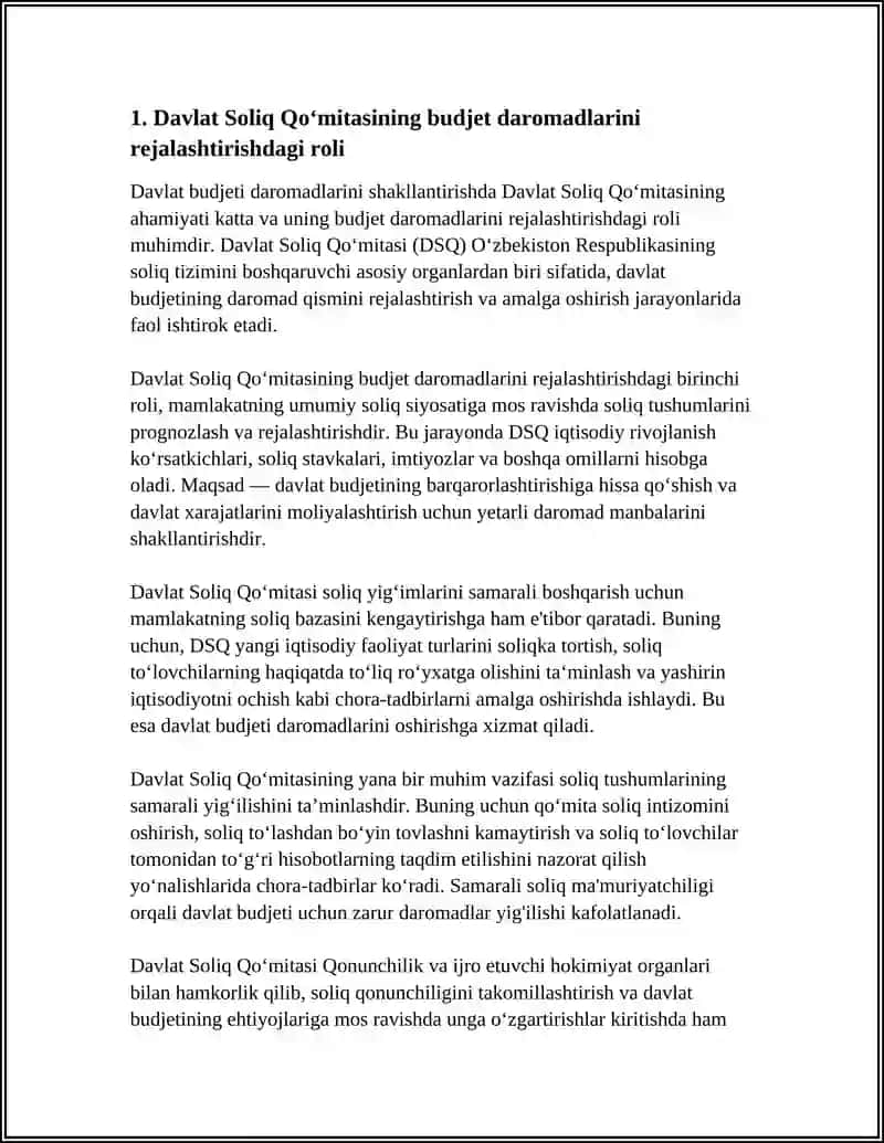 DAVLAT BUDJETI DAROMADLARI SHAKLLANTIRISHDA DAVLAT SOLIQ QO’MITASINING AHAMIYATI 3