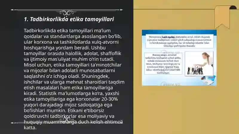 Tadbirkorlik etikasi va madaniyati 3