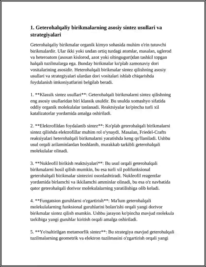 GETEROHALQALIY BIRIKMALAR ASOSIDA ISHLAB CHIQARILADIGAN ZAMONAVIY DORI VOSITALARI 3
