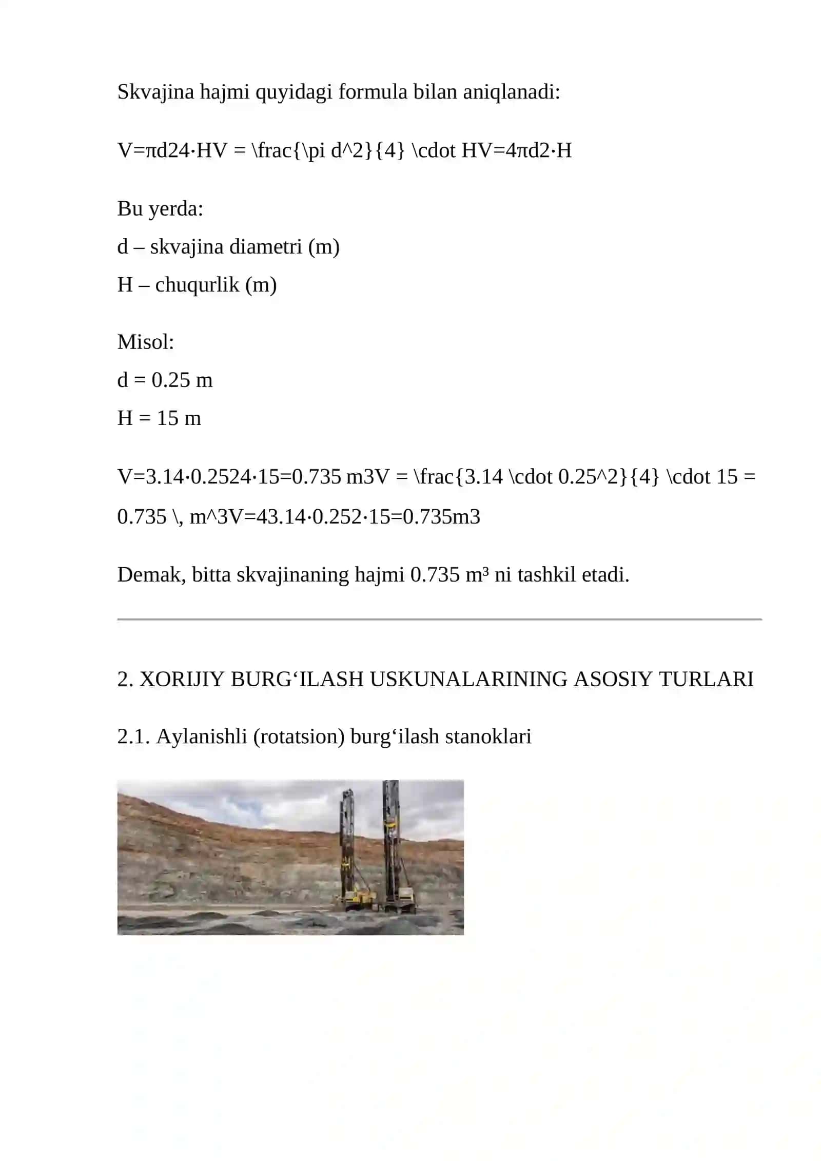 Konchilikda xorijiy burg‘ilash uskunalarining qo‘llanishi 3