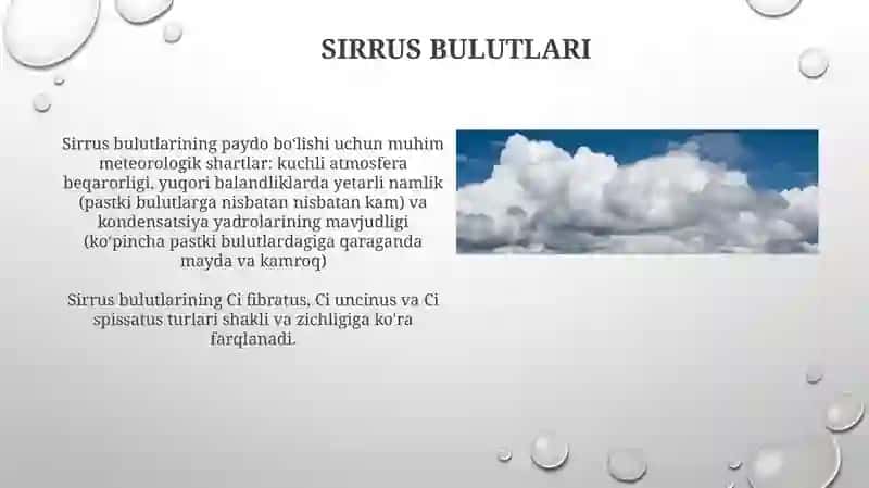 Bulutlar hosil bolishining fizik-meteorologik shatoitlari 3