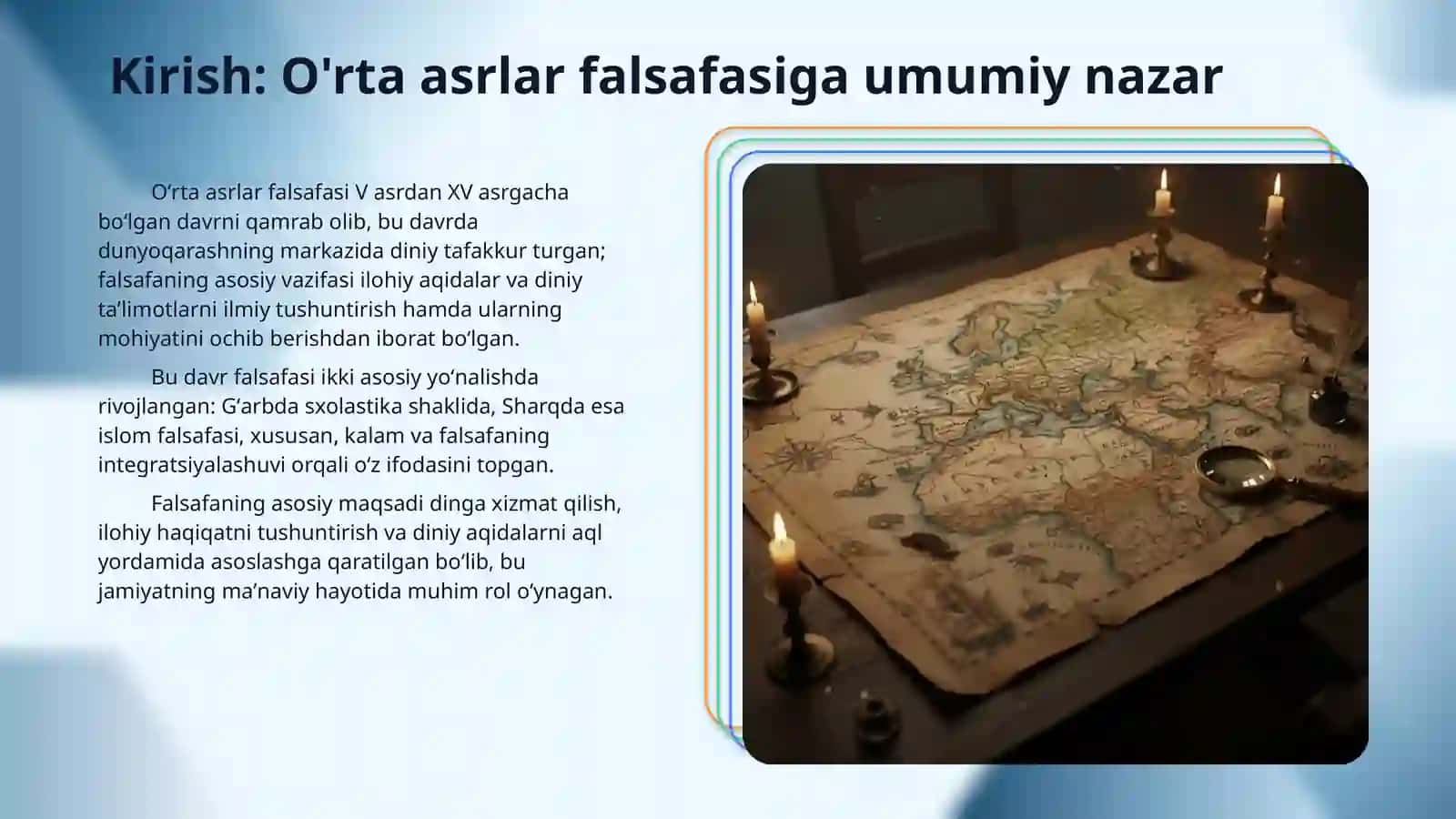 O'rta asrlar falsafasi: diniy-falsafiy qarashlar 3