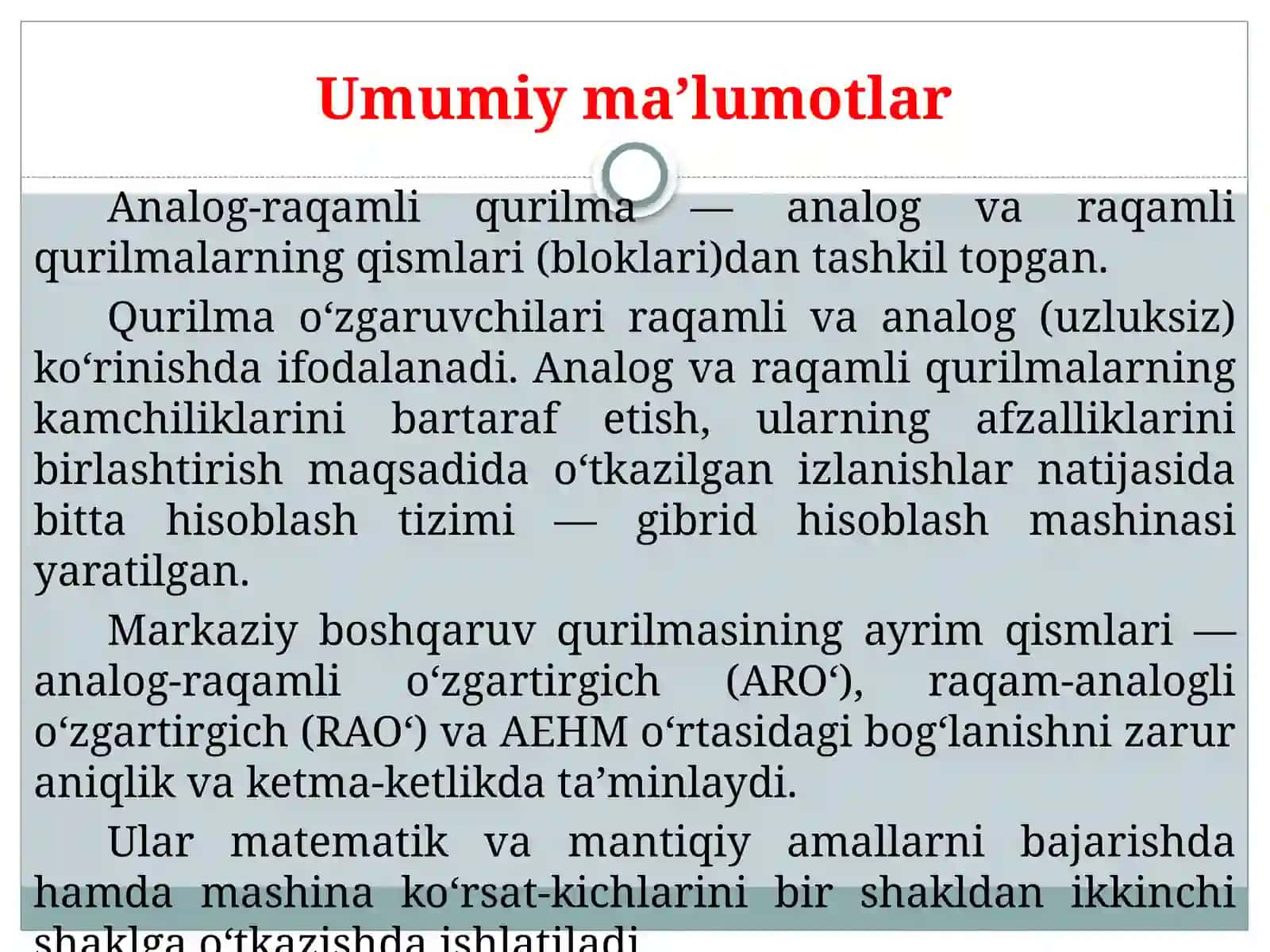 ANALOG-RAQAMLI QURILMALAR 3