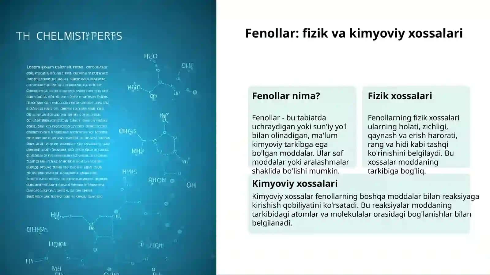 Fenollar va aromatik spirtlar: Olinishi va xossalari 3