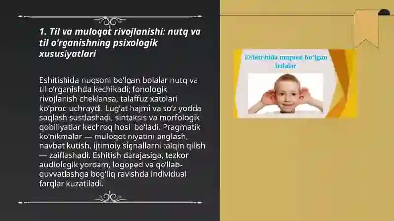 Til va muloqot rivojlanishi: nutq va til oʻrganishning psixologik xususiyatlari 3